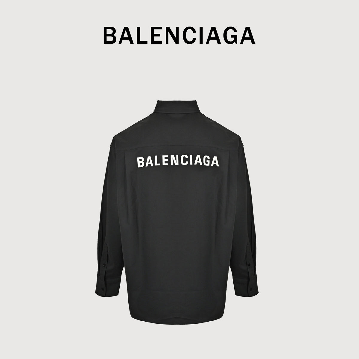 Balenciaga BLCG Classic Back-Print Shirt-Jacket – Black – Unisex NP5200905