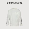 Chrome Hearts CH Cross Vertical-Stripe Print Long-Sleeve – White – Unisex SY3600905