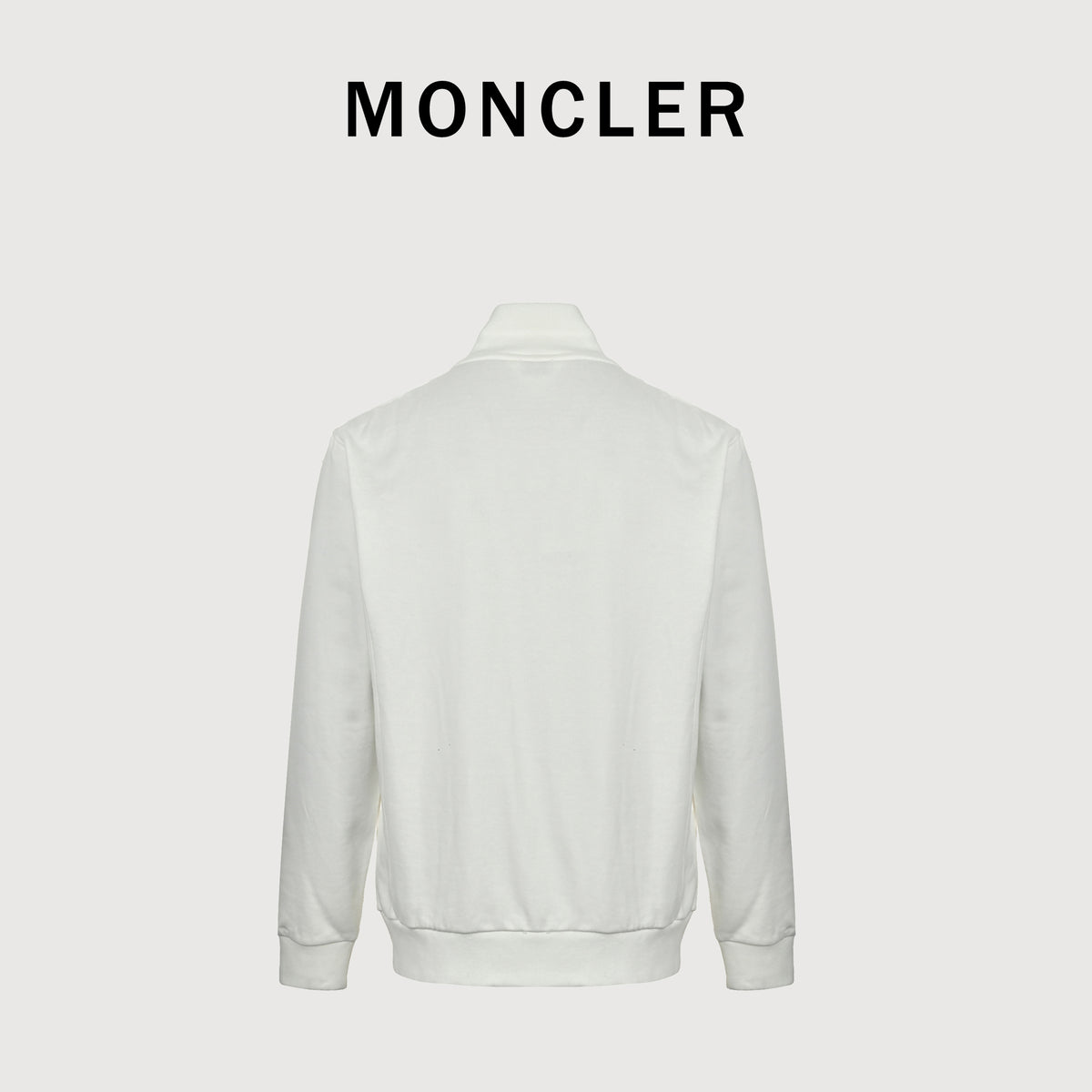 Moncler FW26 Classic Small-Badge Zip Track Jacket – Creamxbk5200915