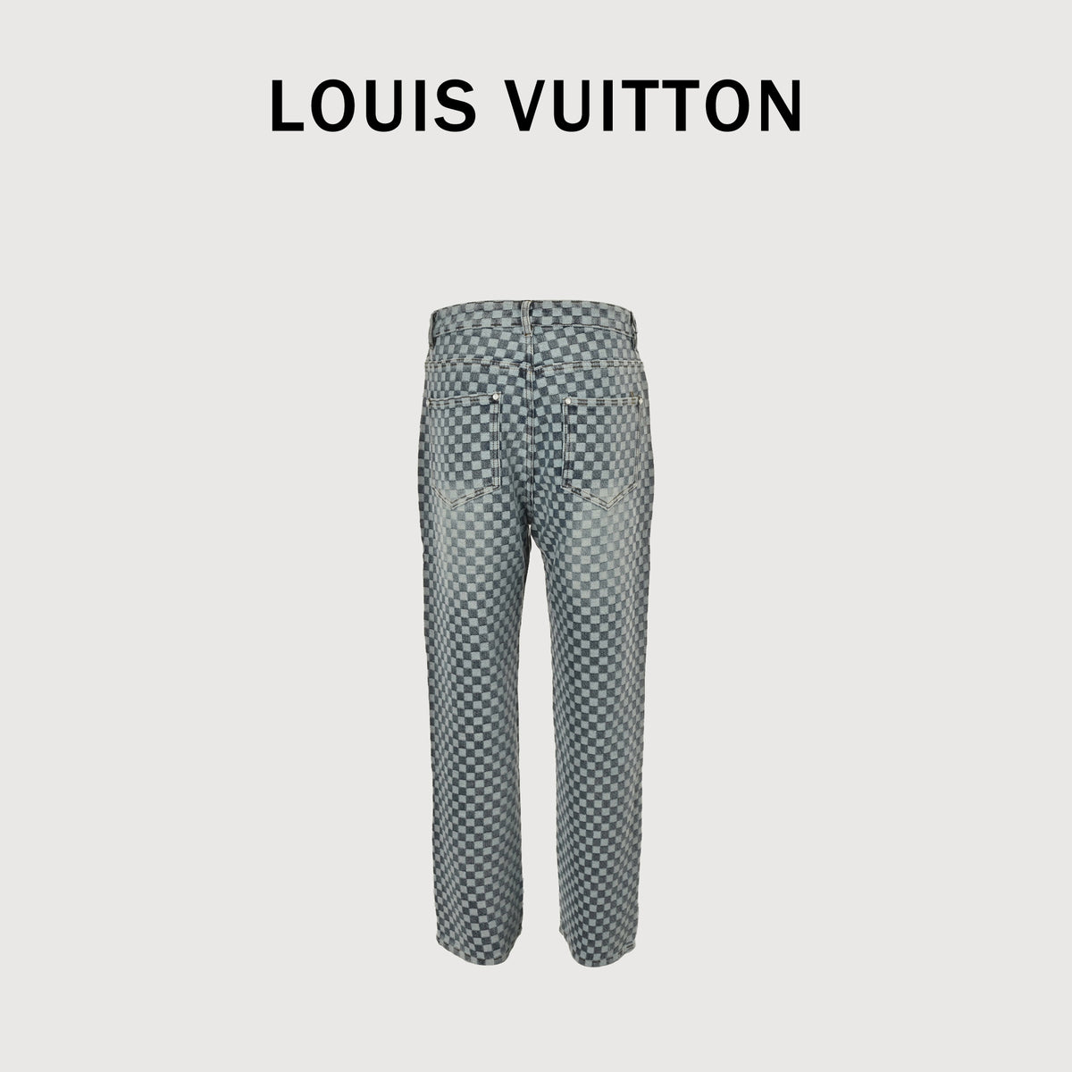 Louis Vuitton 25FW Checkerboard Jacquard Denim Jeans – Unisex  DK5201011