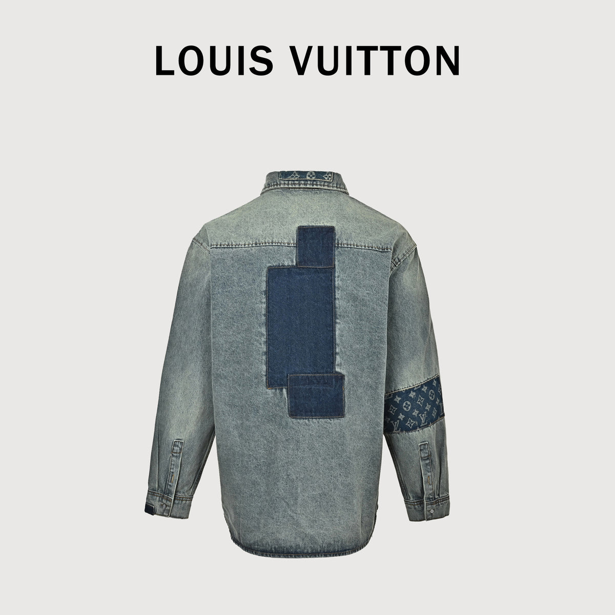 Louis Vuitton Monogram Patch Skate Denim Shirt Jacket – Unisex R6000819