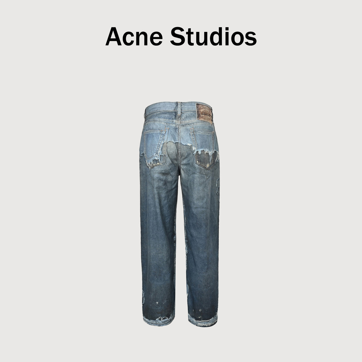 Acne Studios Inside-Out Raw-Edge 3D Print Vintage Wide-Leg Denim Jeans – Unisex NP5800404
