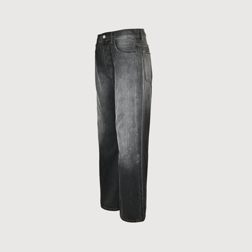 Acne Studios Hand-Painted Ink-Splash Washed Black-Grey Denim Jeans – Unisex  XBK5600808