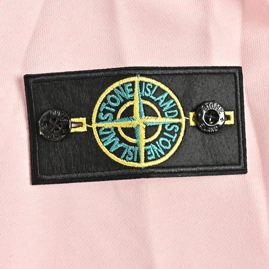 Stone Island SS24 Compass Badge Zip Hoodie – Light Pink – Unisex 801564251-V0080