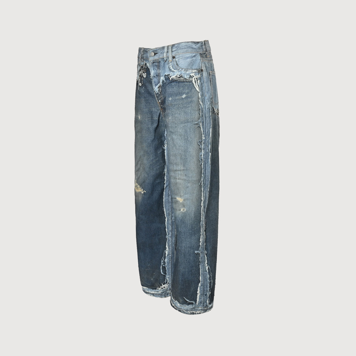 Acne Studios Inside-Out Raw-Edge 3D Print Vintage Wide-Leg Denim Jeans – Unisex NP5800404