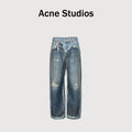Acne Studios Inside-Out Raw-Edge 3D Print Vintage Wide-Leg Denim Jeans – Unisex NP5800404