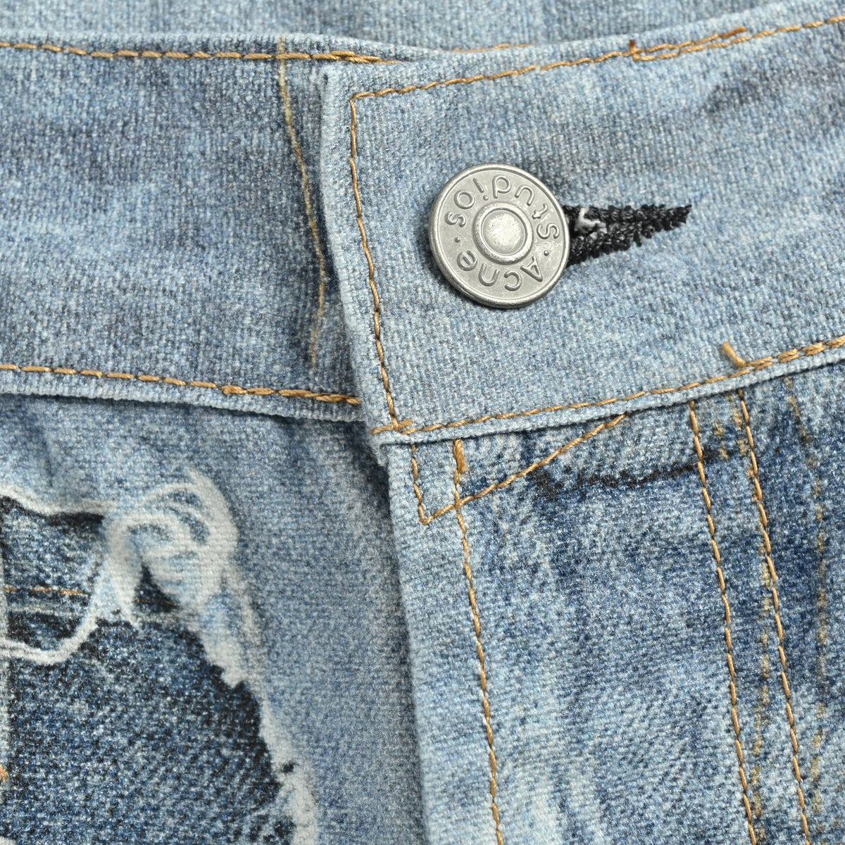 Acne Studios Inside-Out Raw-Edge 3D Print Vintage Wide-Leg Denim Jeans – Unisex NP5800404