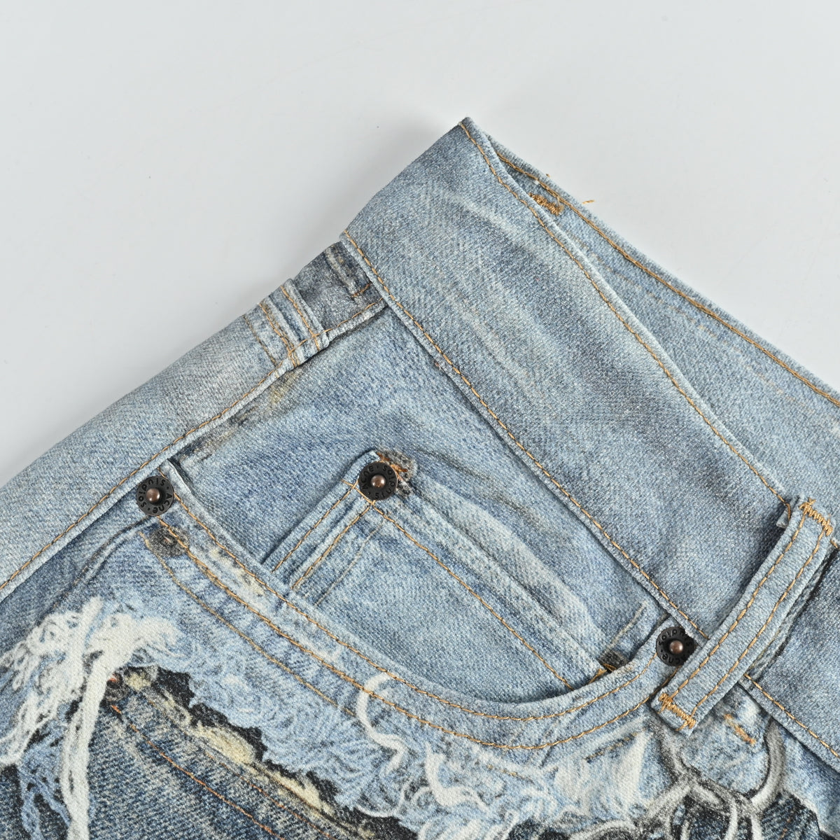 Acne Studios Inside-Out Raw-Edge 3D Print Vintage Wide-Leg Denim Jeans – Unisex NP5800404
