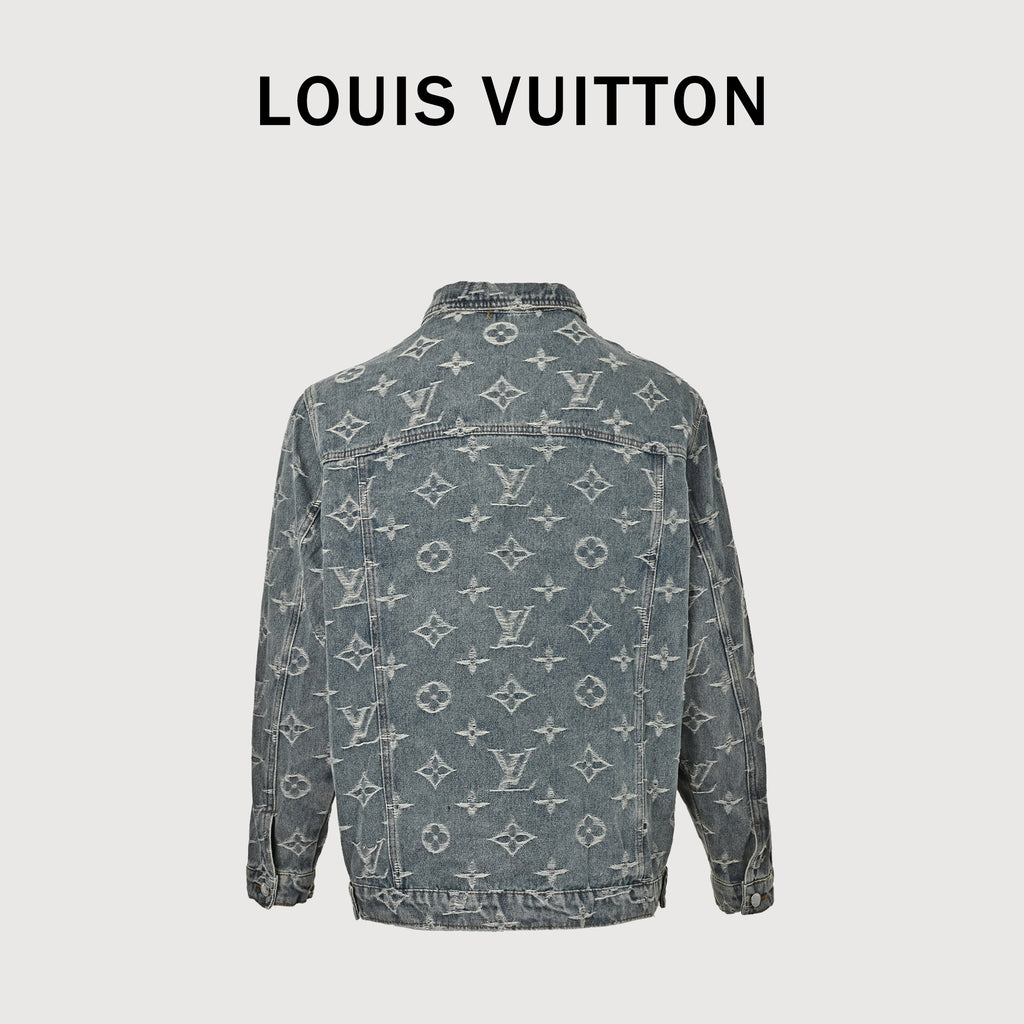 Louis Vuitton LV Monogram Full-Print Jacquard Denim Jacket – Grey – UnisexSG6000911