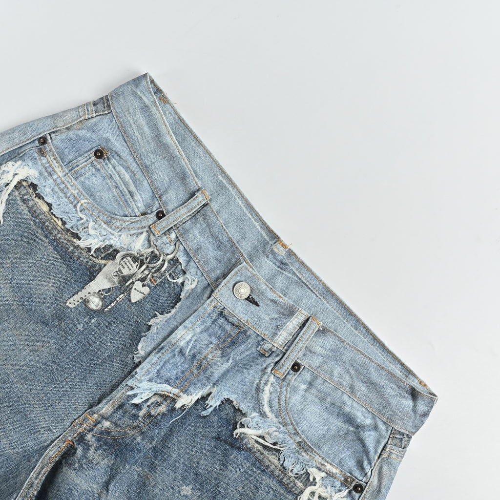 Acne Studios Inside-Out Raw-Edge 3D Print Vintage Wide-Leg Denim Jeans – Unisex NP5800404