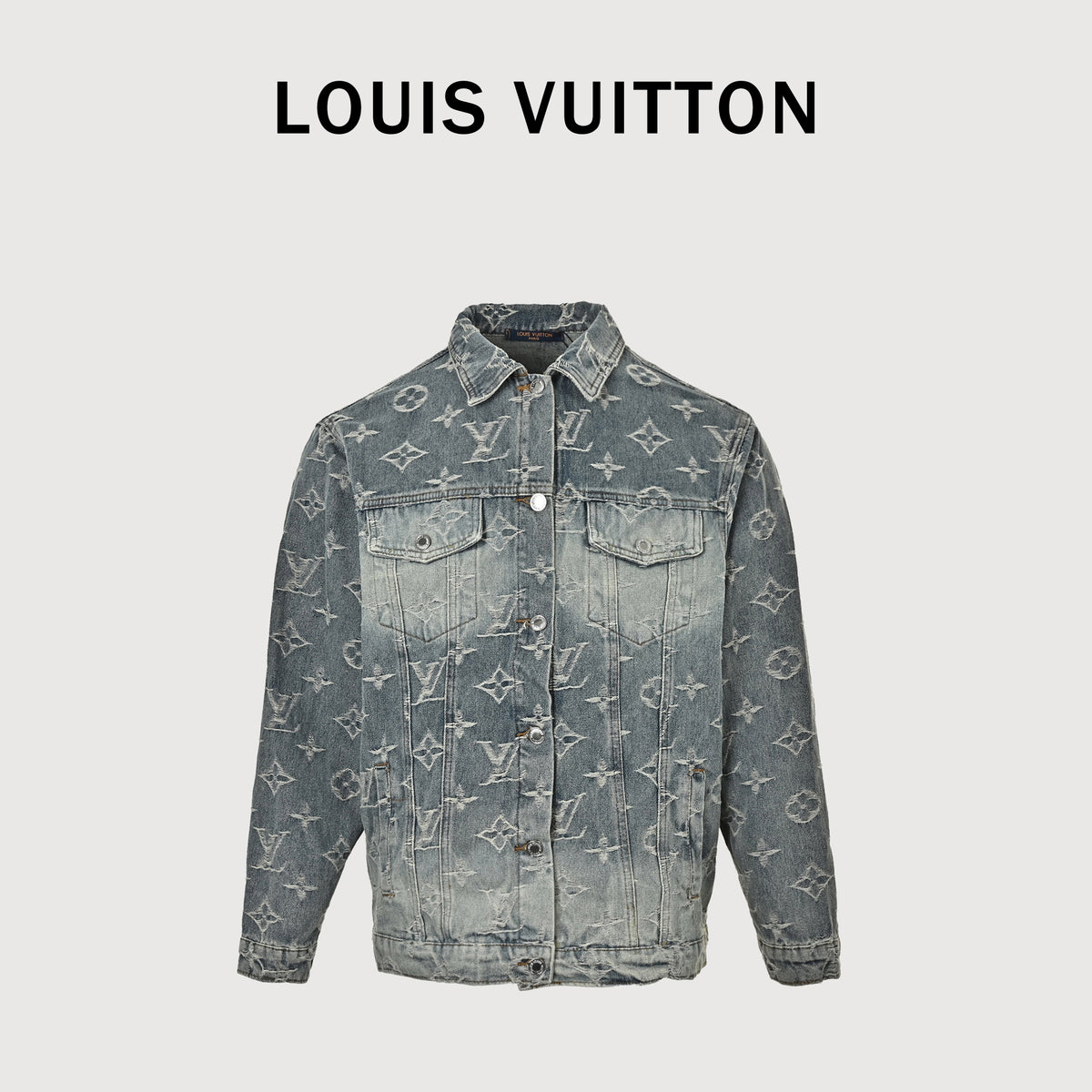 Louis Vuitton LV Monogram Full-Print Jacquard Denim Jacket – Grey – UnisexSG6000911