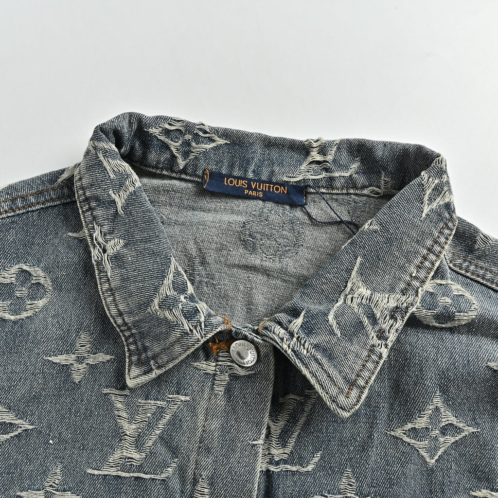 Louis Vuitton LV Monogram Full-Print Jacquard Denim Jacket – Grey – UnisexSG6000911