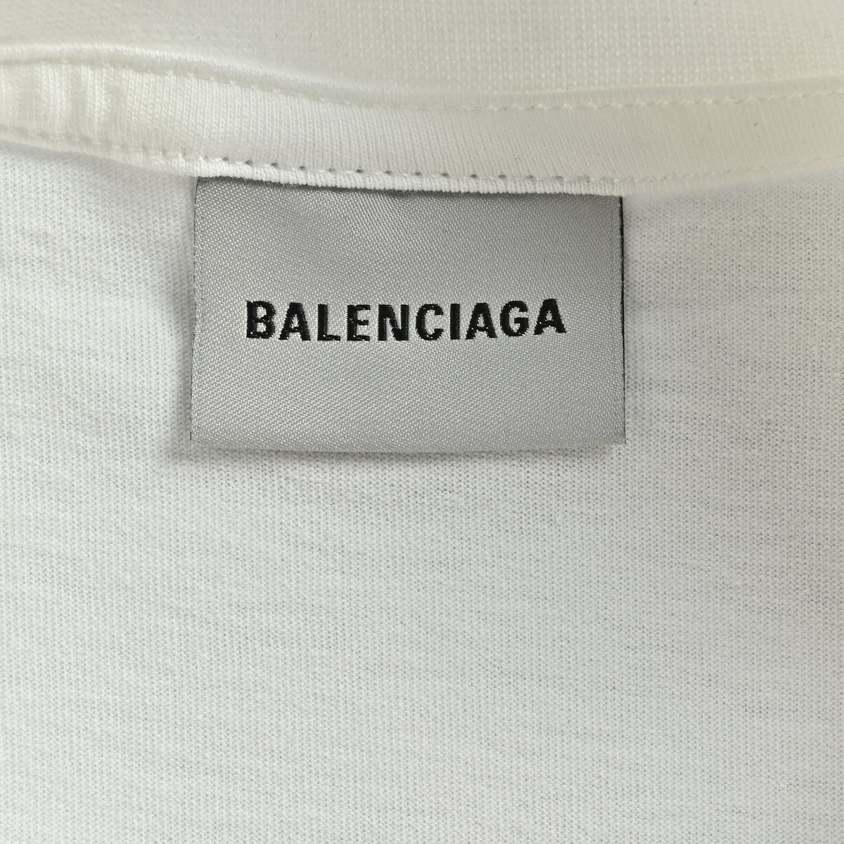 Balenciaga FW26 Rainbow Chalk-Effect Logo Long-Sleeve T-Shirt – WhiteA009CTTVVK99000