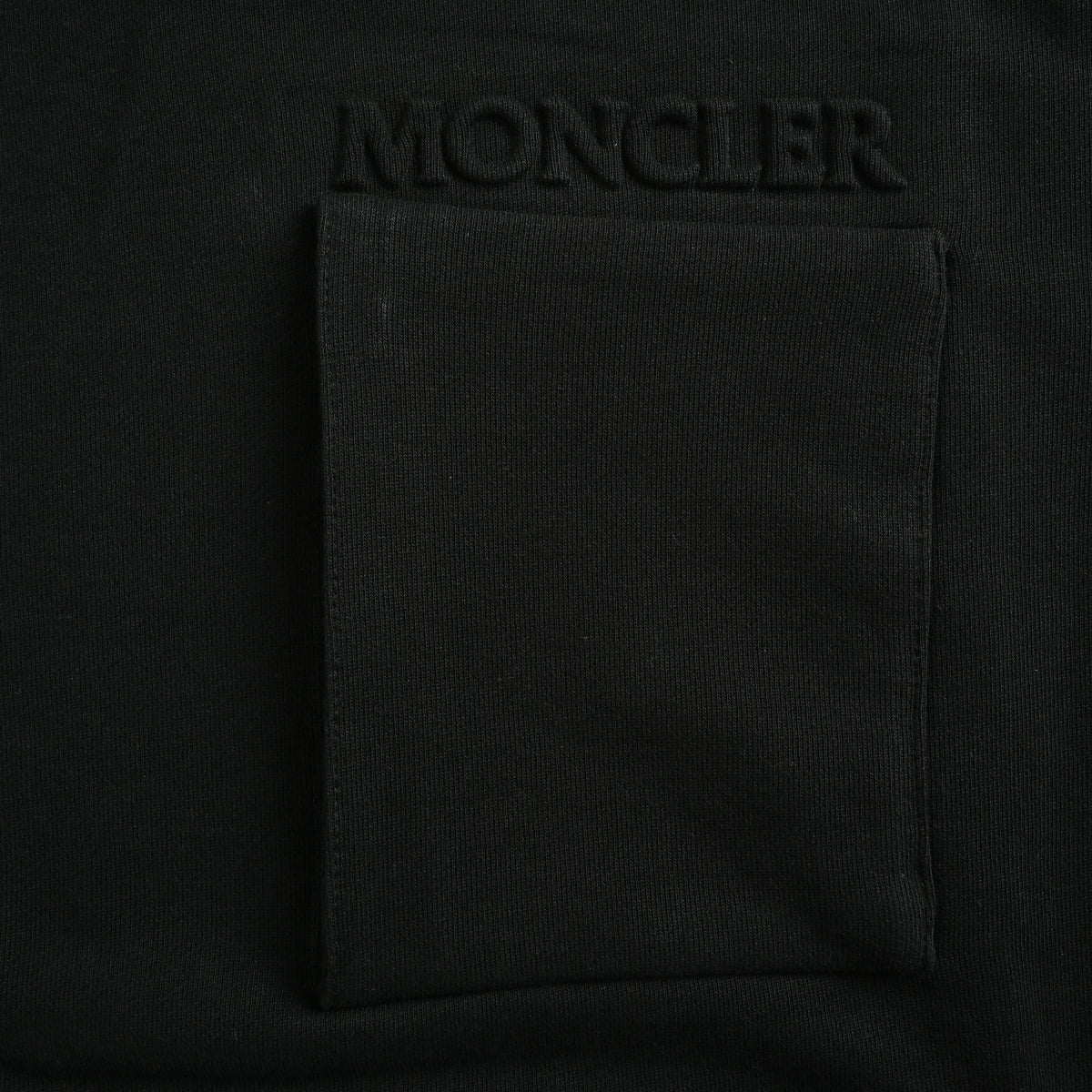 Moncler MC Embossed-Pocket Crewneck Sweatshirt – Black – Unisex L20918G0001189AZY999