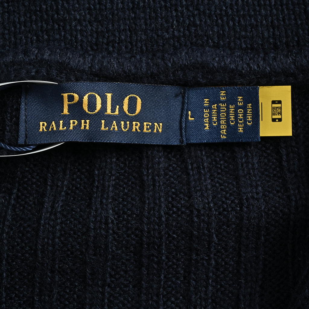 Ralph Lauren Polo Pony Quarter-Zip Mock-Neck Sweater – Blue – Men’s MNPOSWE16822310-400