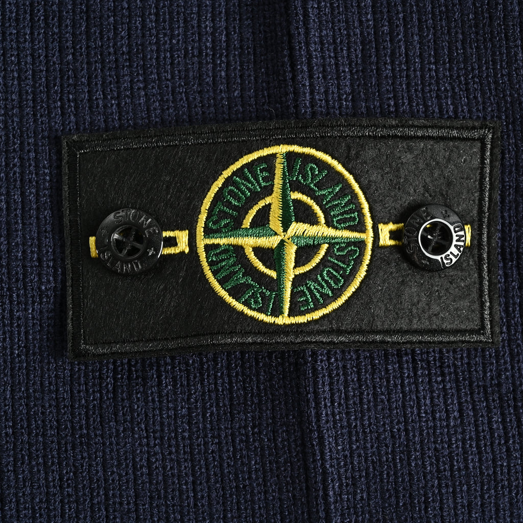 Stone Island FW26 Sleeve-Badge Stand-Collar Zip Knitwear Jacket – Navy – Men’s L1S155100126S00D8V0020AA
