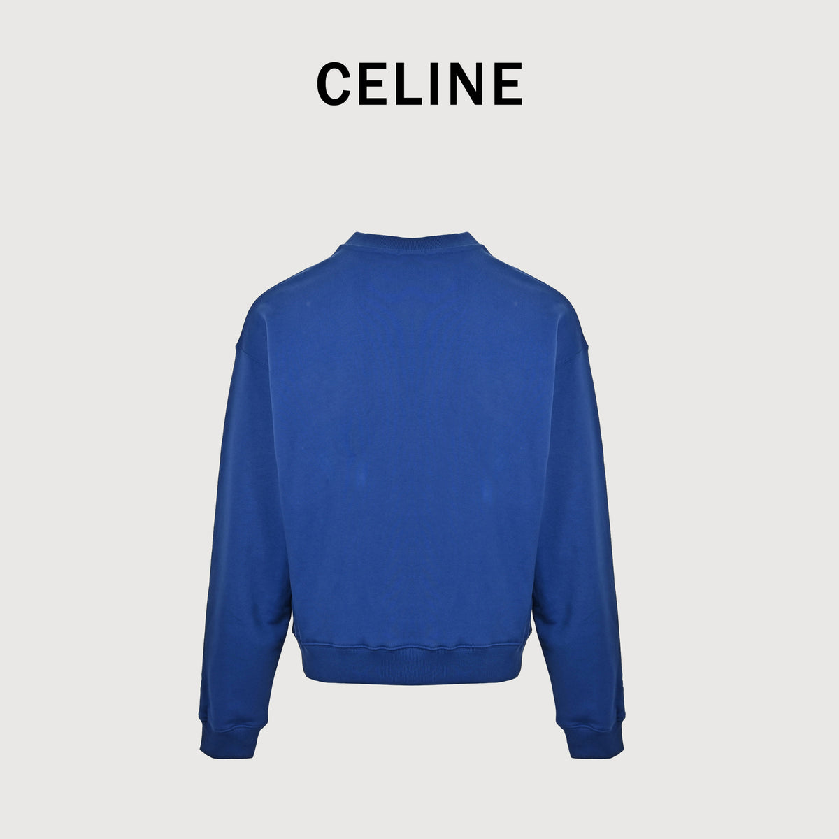 Celine CE Two-Color Arched Print Crewneck Sweatshirt – Blue – UnisexRY1191233-07GK
