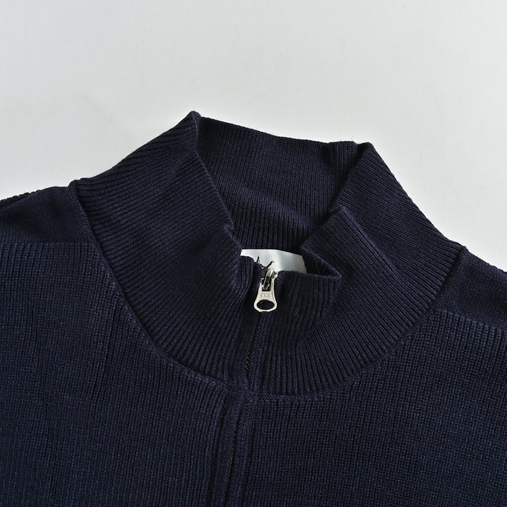 Stone Island FW26 Sleeve-Badge Stand-Collar Zip Knitwear Jacket – Navy – Men’s L1S155100126S00D8V0020AA