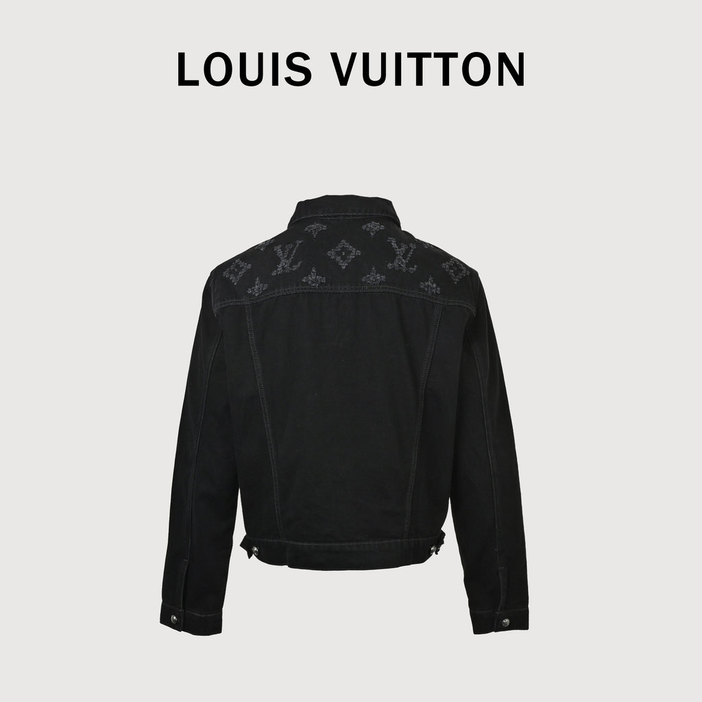 Louis Vuitton Laser-Distressed Washed Black Denim Jacket – Unisex  NP7000425