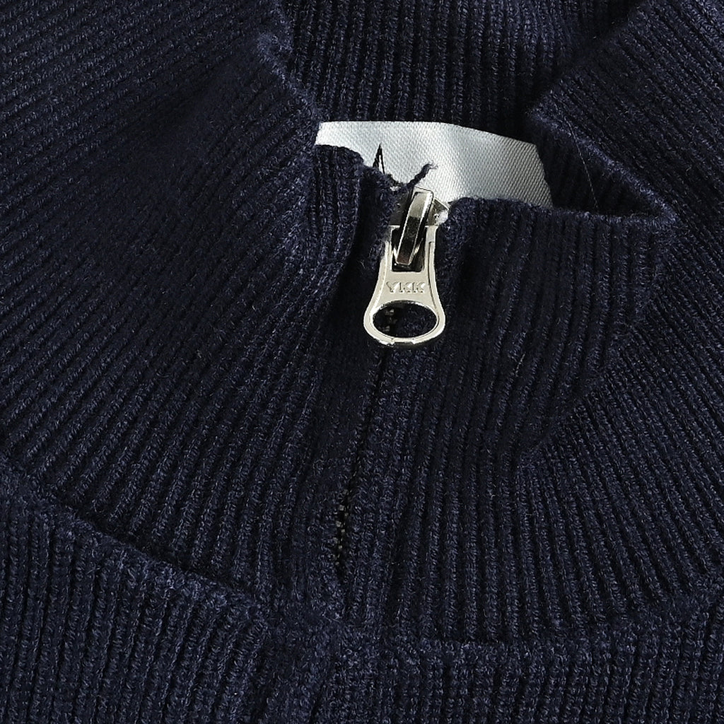 Stone Island FW26 Sleeve-Badge Stand-Collar Zip Knitwear Jacket – Navy – Men’s L1S155100126S00D8V0020AA