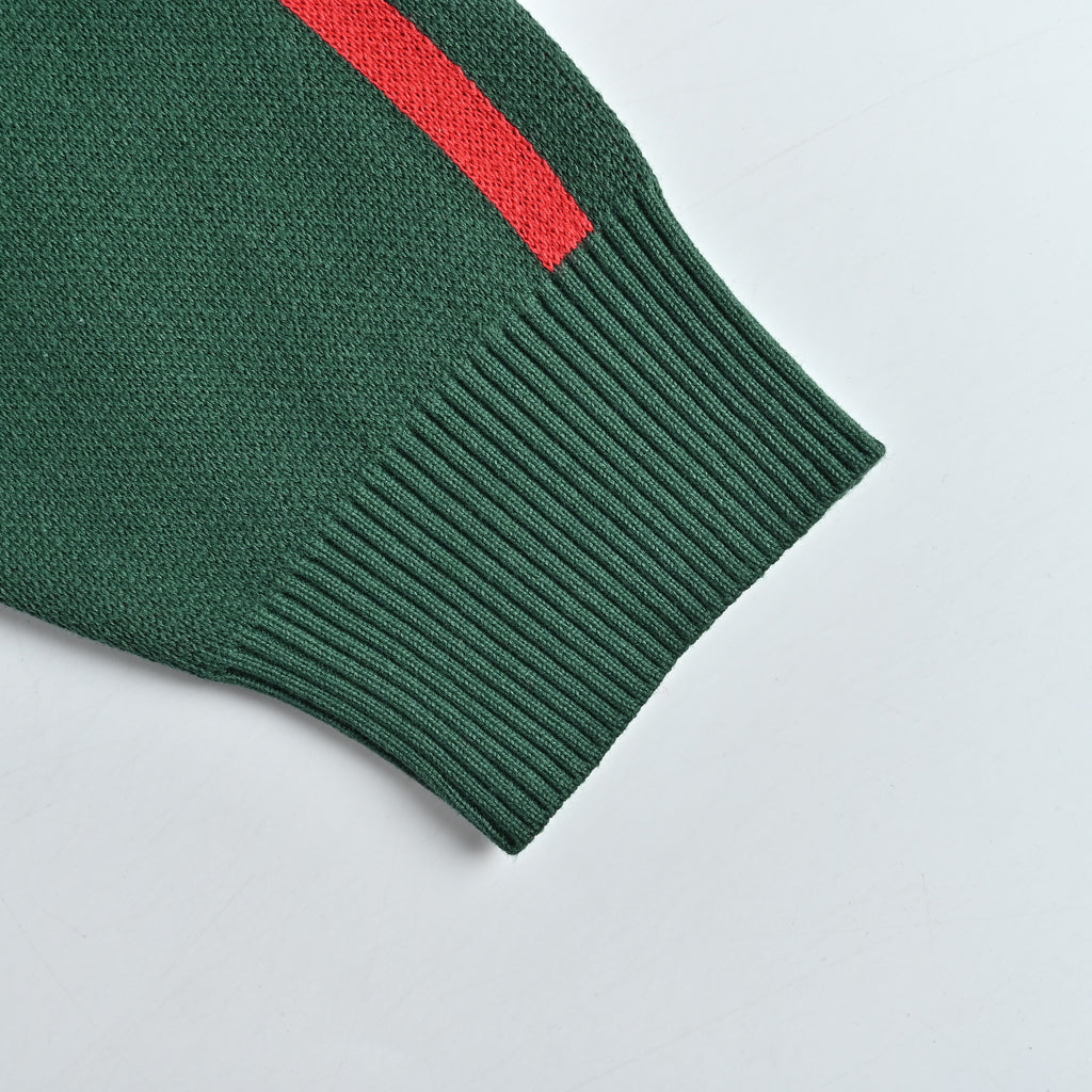 Supreme x Umbro SS25 Club-Inspired Zip Stand-Collar Knit Jacket – Red/GreenSUP-SS25-236
