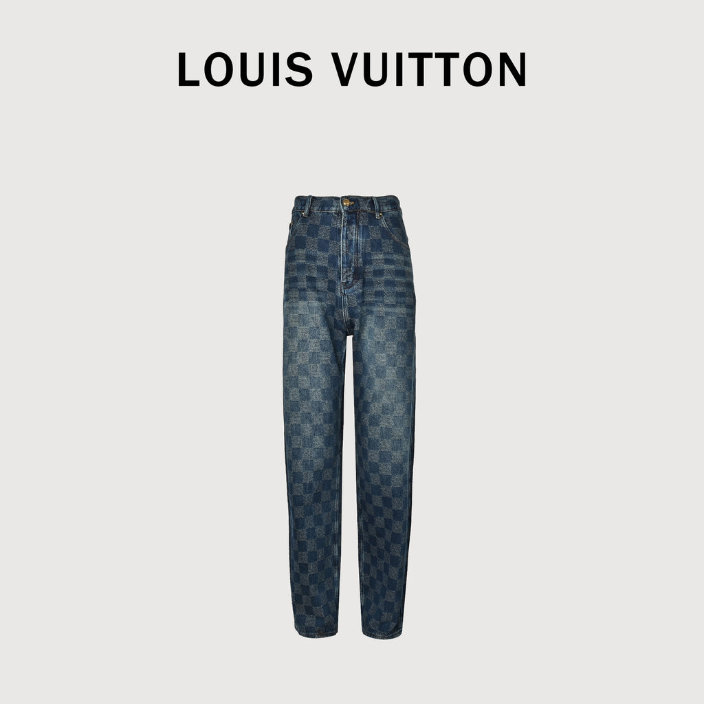 Louis Vuitton LV Damier Checkerboard Skate Denim Jeans – Unisex  NP6200514