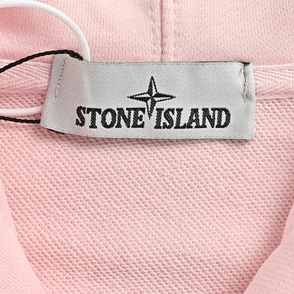 Stone Island SS24 Compass Badge Zip Hoodie – Light Pink – Unisex 801564251-V0080
