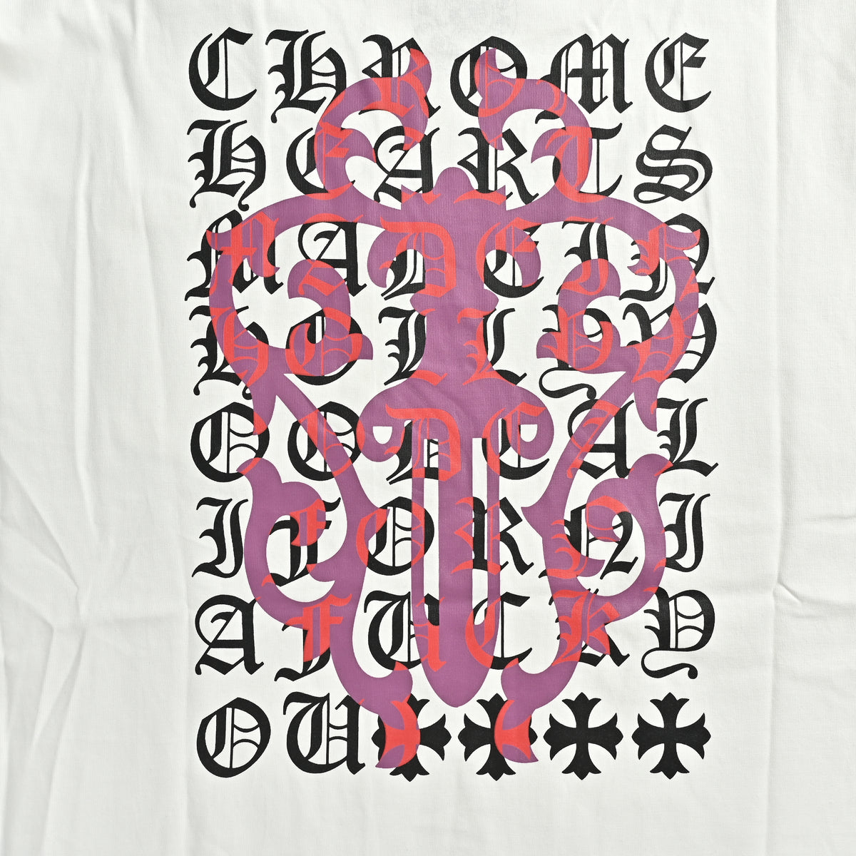 Chrome Hearts CH Large Dagger & Gothic Text Print Long-Sleeve – White – Unisex  CH-035073040