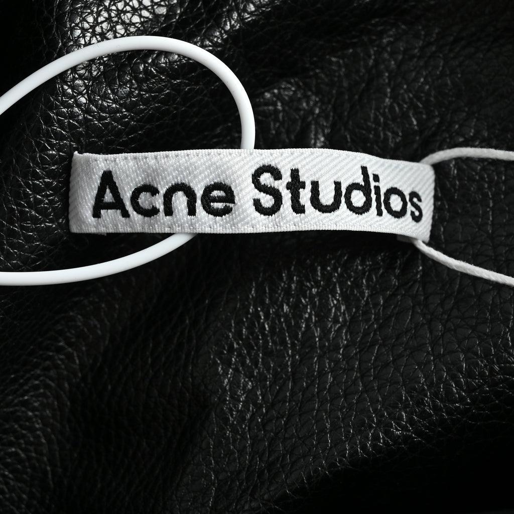 Acne Studios Lambskin Double-Breasted Short Leather Jacket – BlackA70196-900