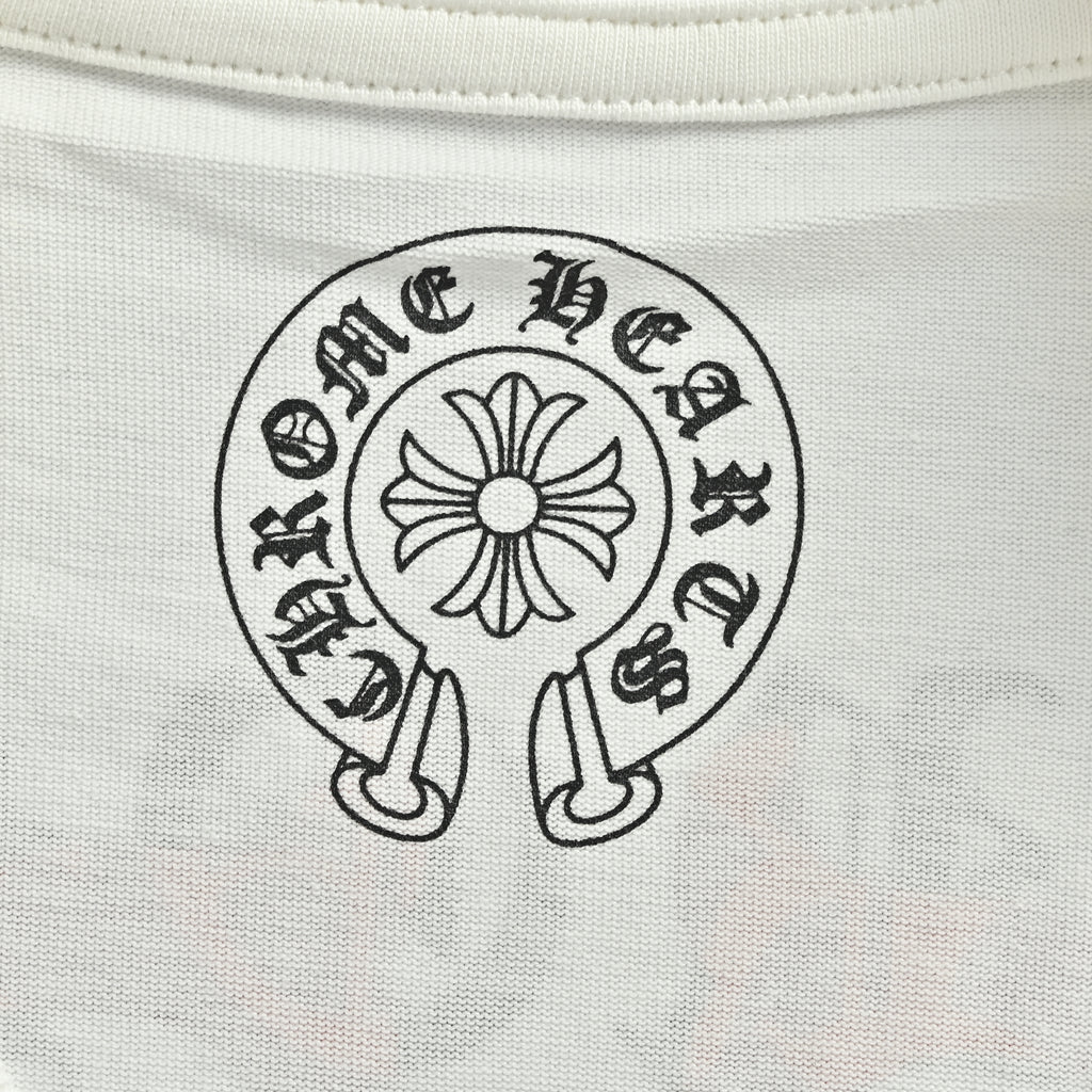 Chrome Hearts CH Large Dagger & Gothic Text Print Long-Sleeve – White – Unisex  CH-035073040