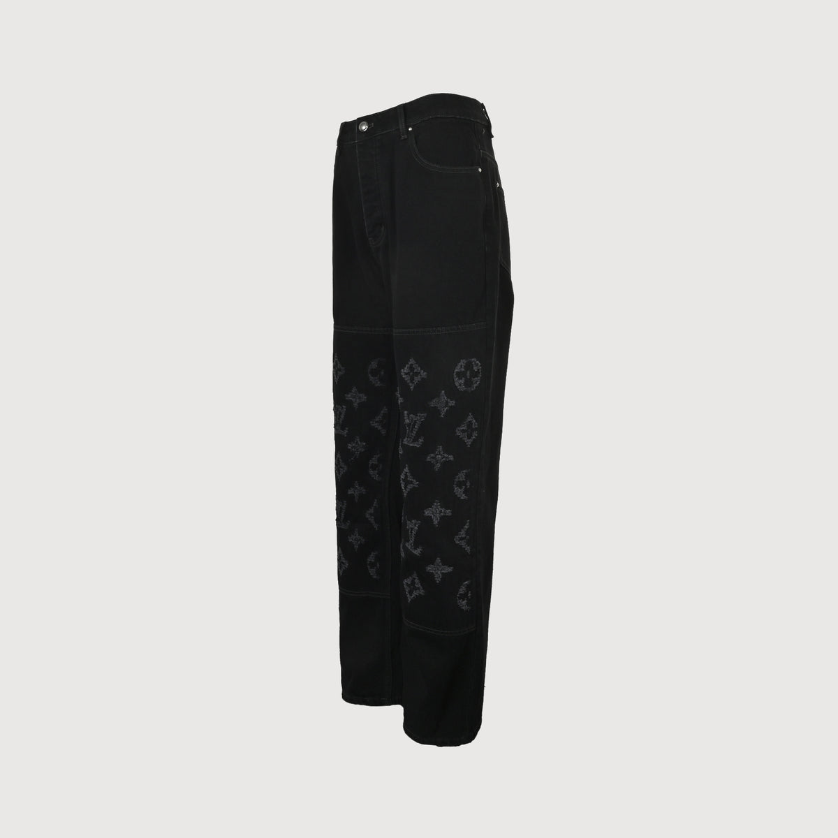 Louis Vuitton LV Laser Burn-Out Washed Destroyed Denim Jeans – Unisex NP7000108