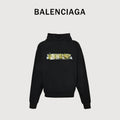 Balenciaga BLCG Layered Tape Hoodie – Black – Unisex871956TUVI91000