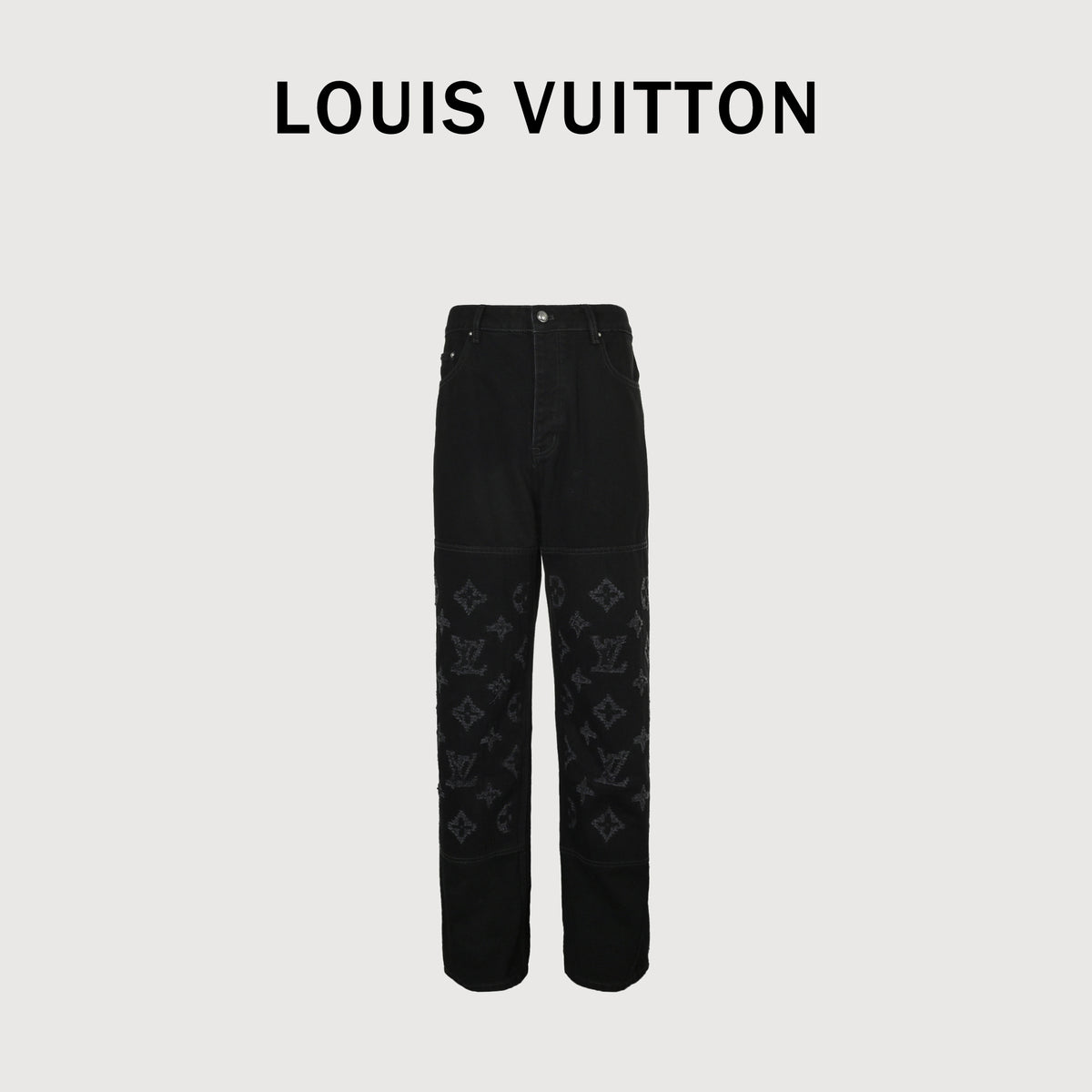 Louis Vuitton LV Laser Burn-Out Washed Destroyed Denim Jeans – Unisex NP7000108