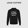 Louis Vuitton FW26 “Marque L.Vuitton Déposée” Monogram Letter Intarsia Fine-Knit Sweater – BlackXBK5200915-ML