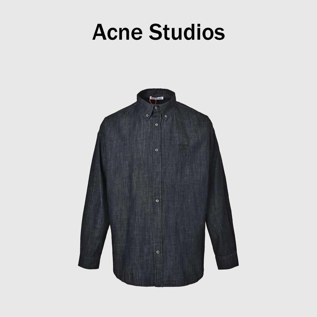 Acne Studios AC-Style Washed Black Denim Overshirt – Unisex  SG5200512