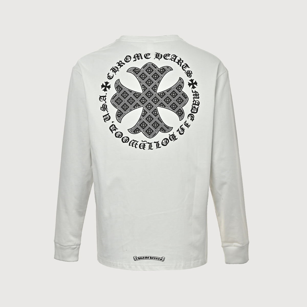 Chrome Hearts CH Circular Cross Medallion Print Long-Sleeve – White – Unisex SY3600905-MEDALLION