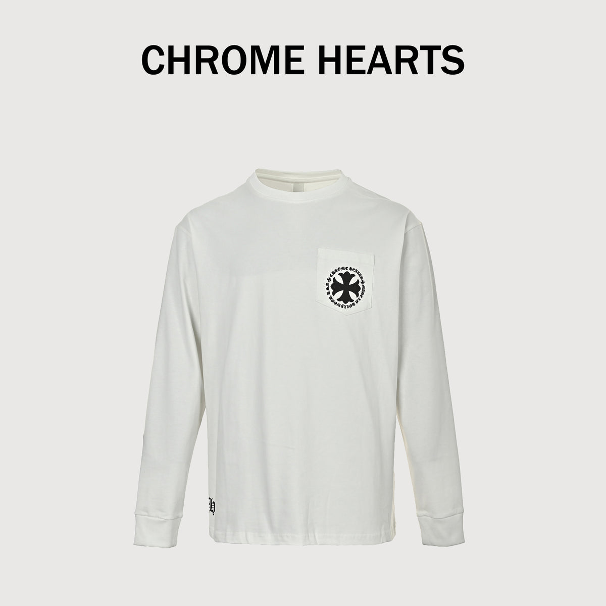 Chrome Hearts CH Circular Cross Medallion Print Long-Sleeve – White – Unisex SY3600905-MEDALLION