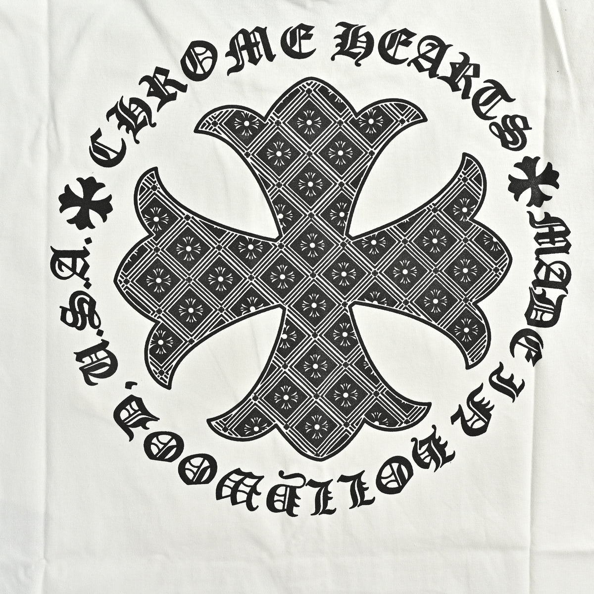 Chrome Hearts CH Circular Cross Medallion Print Long-Sleeve – White – Unisex SY3600905-MEDALLION