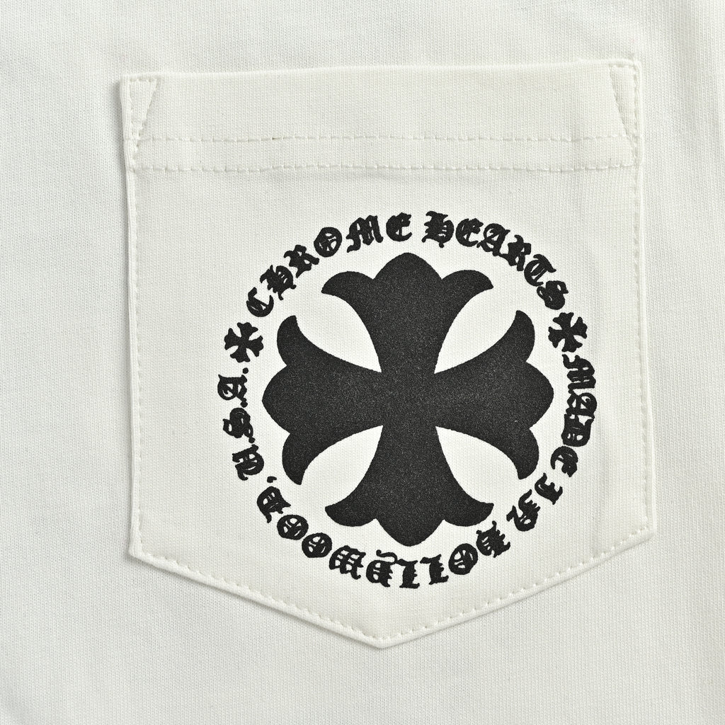 Chrome Hearts CH Circular Cross Medallion Print Long-Sleeve – White – Unisex SY3600905-MEDALLION