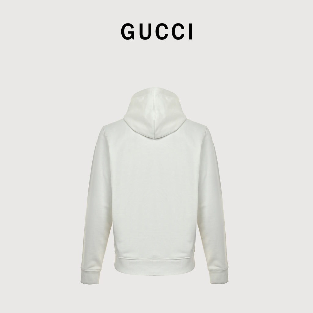 Gucci FW26 3D Double-G Embroidery Pullover Hoodie – Off-White – Unisex753595-XJFV9-9088