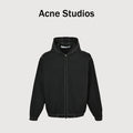 Acne Studios FW26 1996 Series Contrast-Topstitch Vintage Back-Logo Zip Hoodie – BlackB90896-900