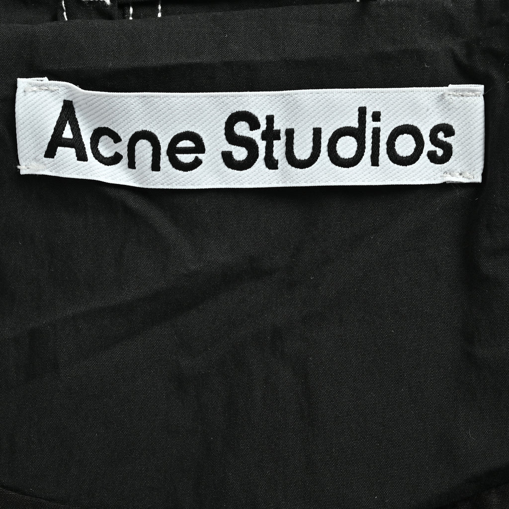 Acne Studios FW26 1996 Series Contrast-Topstitch Vintage Back-Logo Zip Hoodie – BlackB90896-900