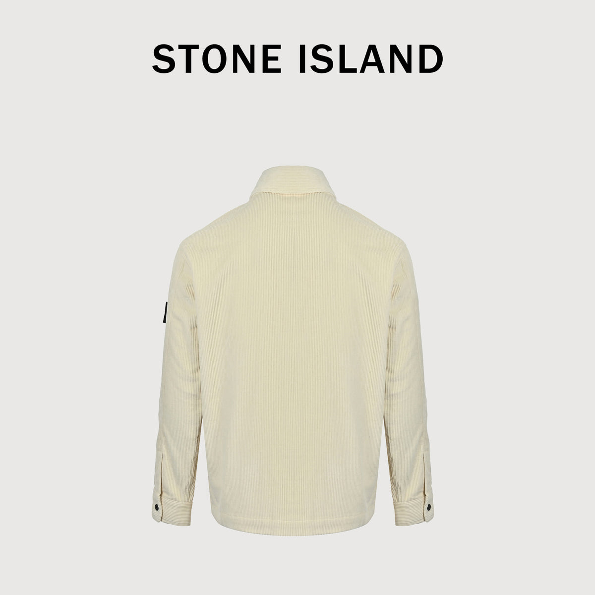 Stone Island Sleeve Badge Chest-Pocket Corduroy Shirt-Jacket – Ecru – Unisex L2S151200016S0212V0093