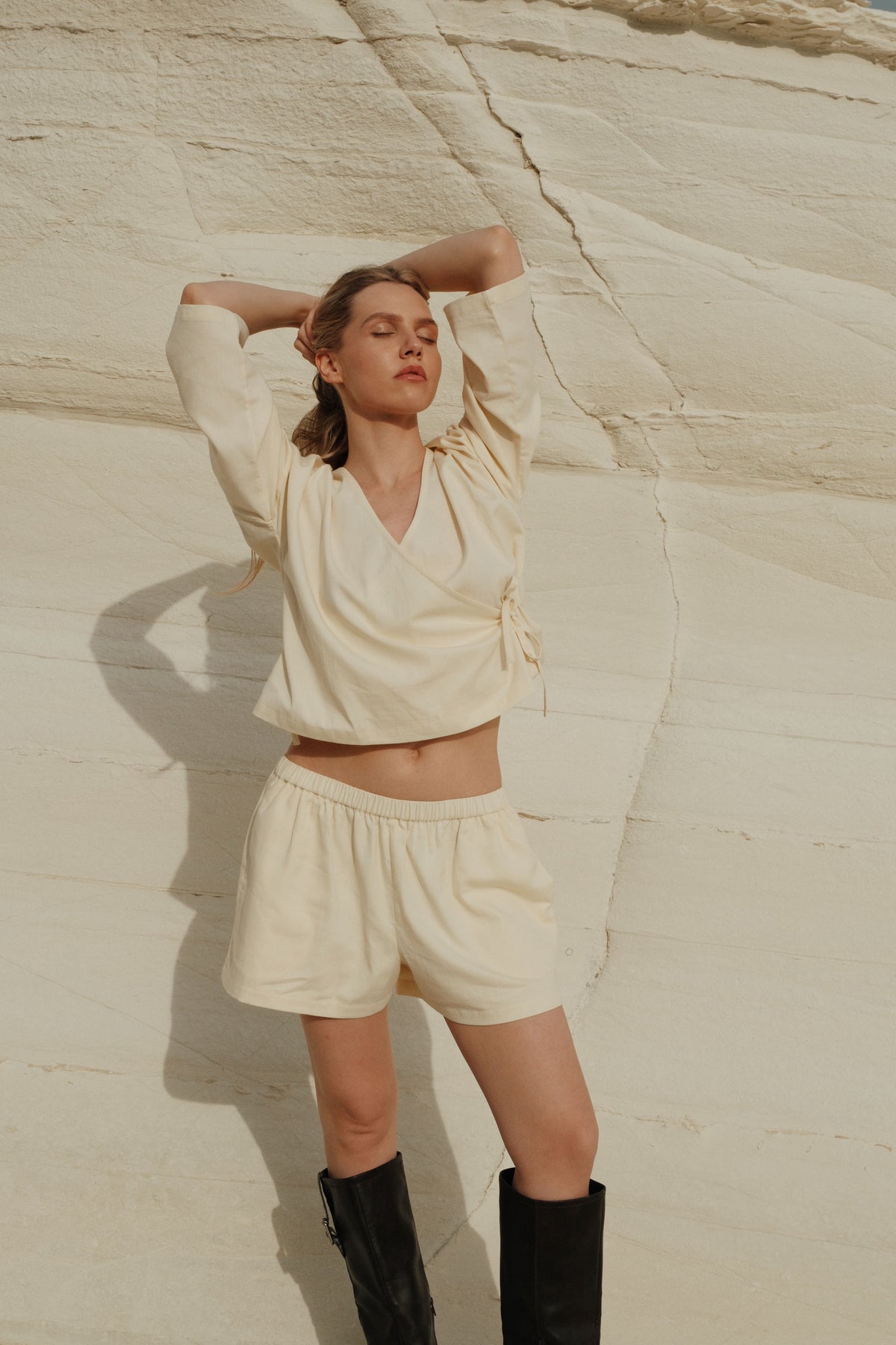 Organic Cotton Lined Shorts Butter