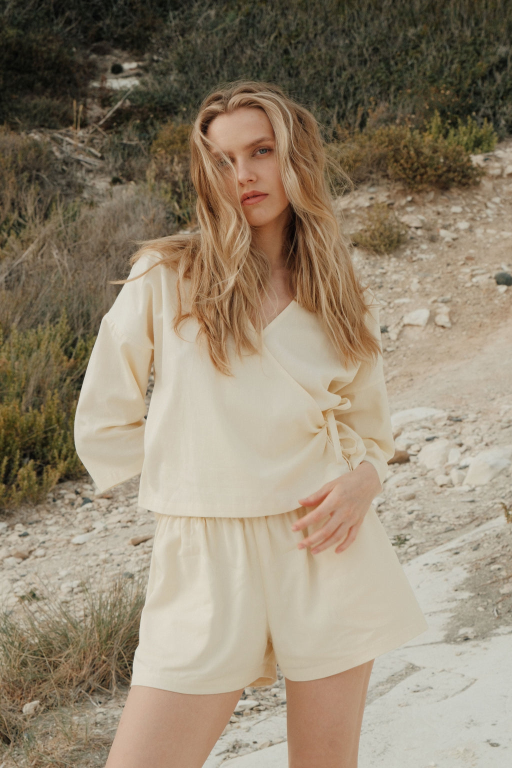 Organic Cotton Lined Shorts Butter