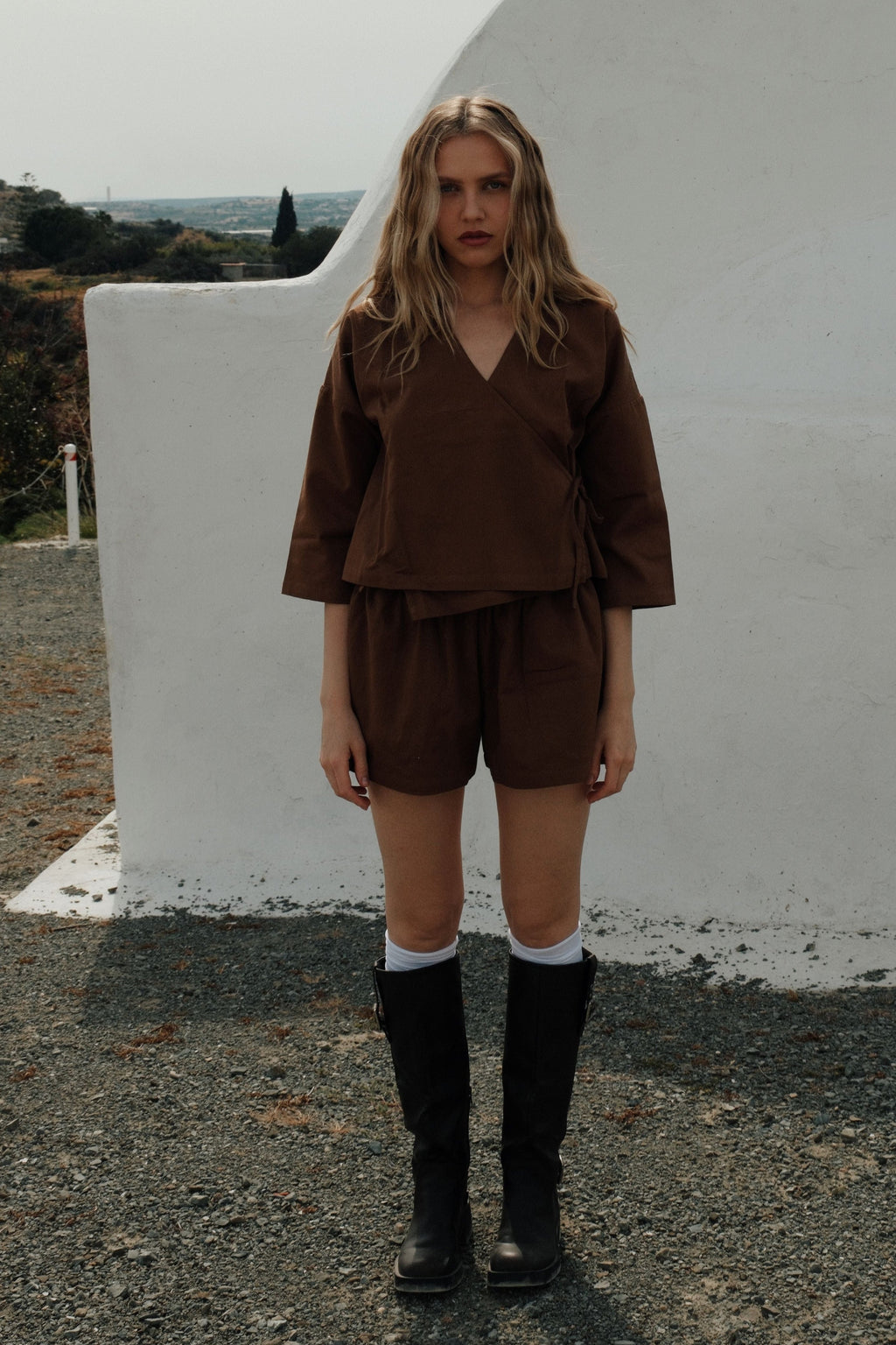 Organic Cotton Lined Shorts Toffee